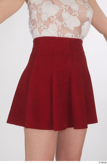 Lilly Bella casual dressed hips red short skirt 0008.jpg